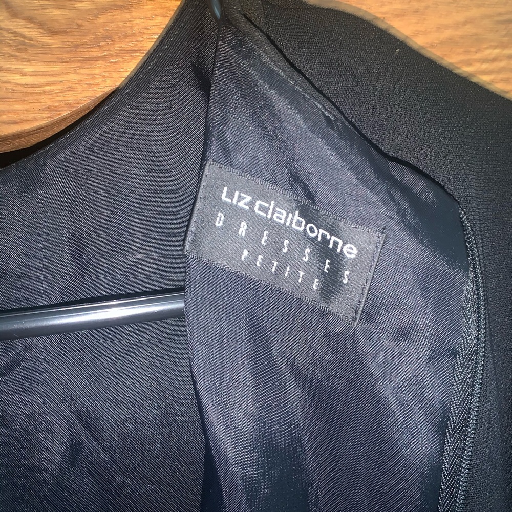 Liz Claiborne 8P black long sleeve dress - Picture 4 of 8